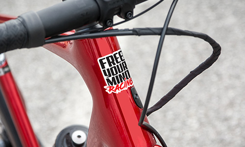 Picture of Sticker on Bicycle | Stickers.com
